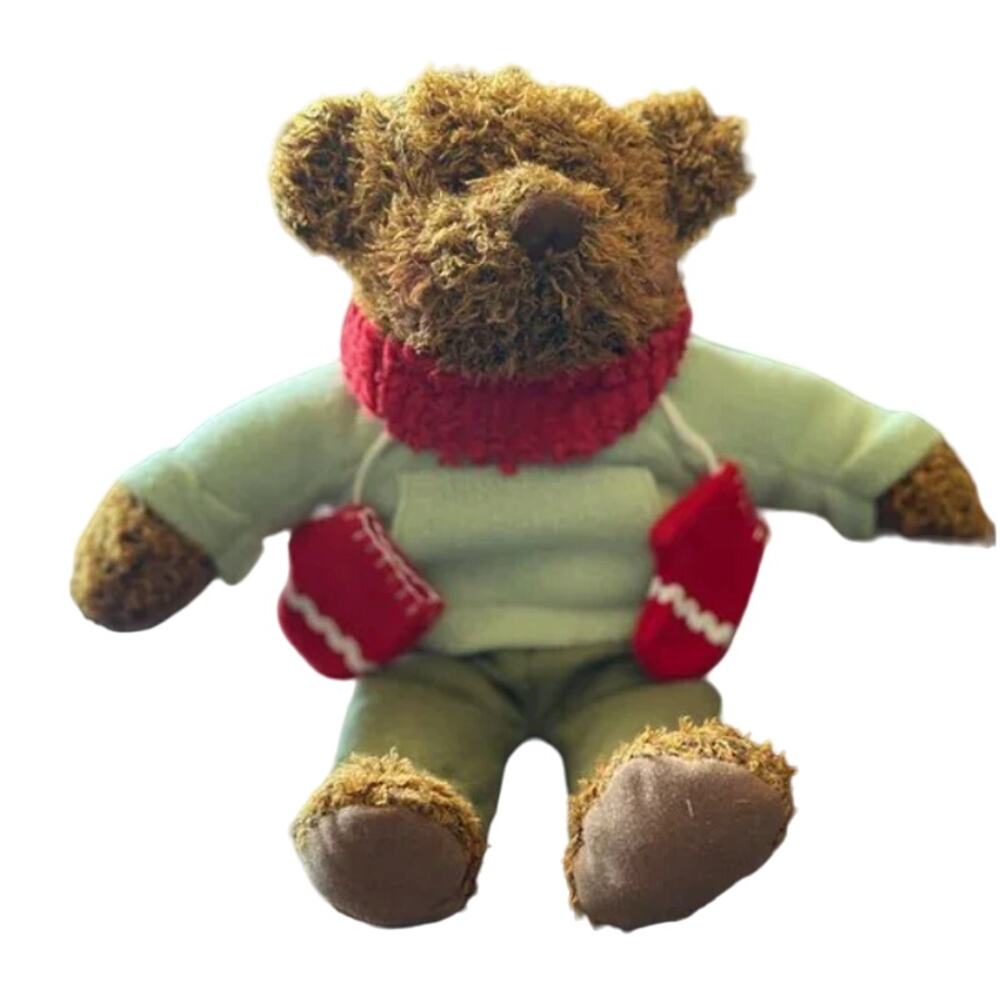 Hallmark Christmas Teddy Mittens Plush Bear 12" Holiday Stuffed Animal